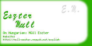 eszter mull business card